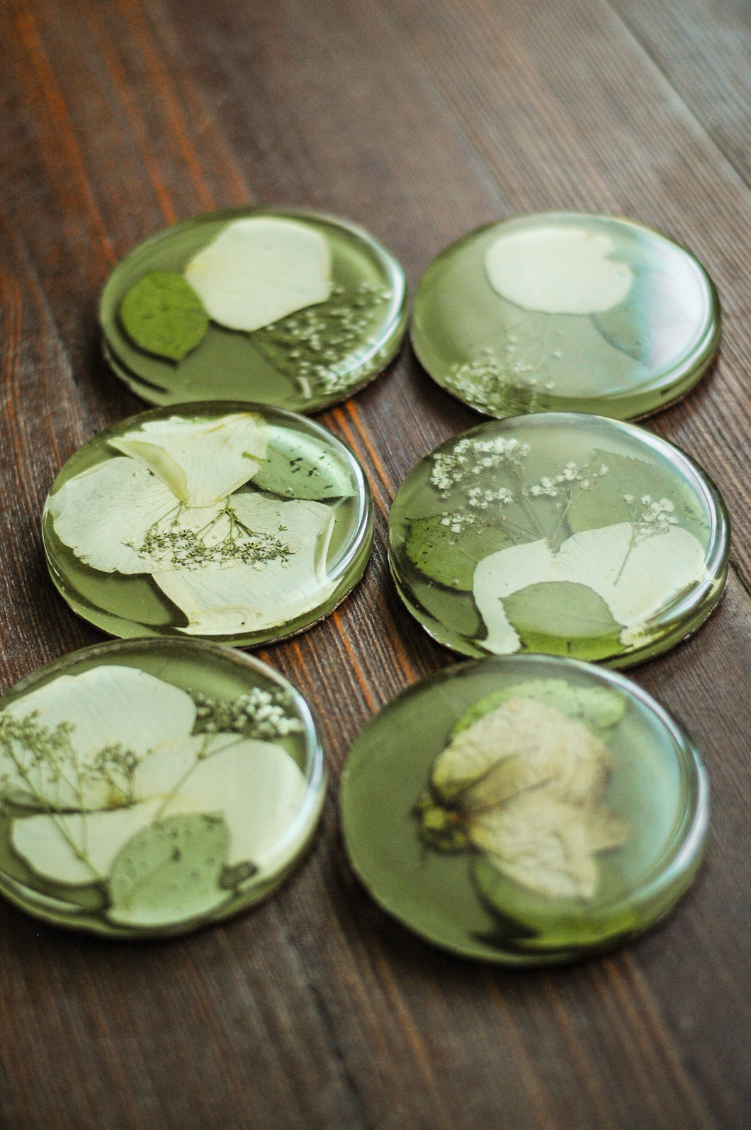 Resin Floral Coasters