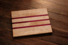 Load image into Gallery viewer, Maple and Purple Heart Cutting Board
