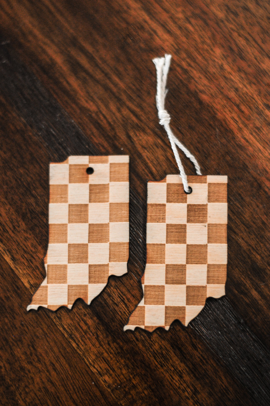 Checkered Indiana Magnet/Ornament