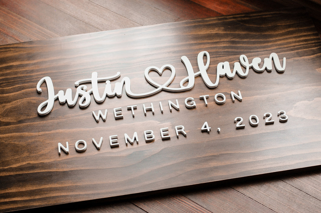 Heart Wedding Sign