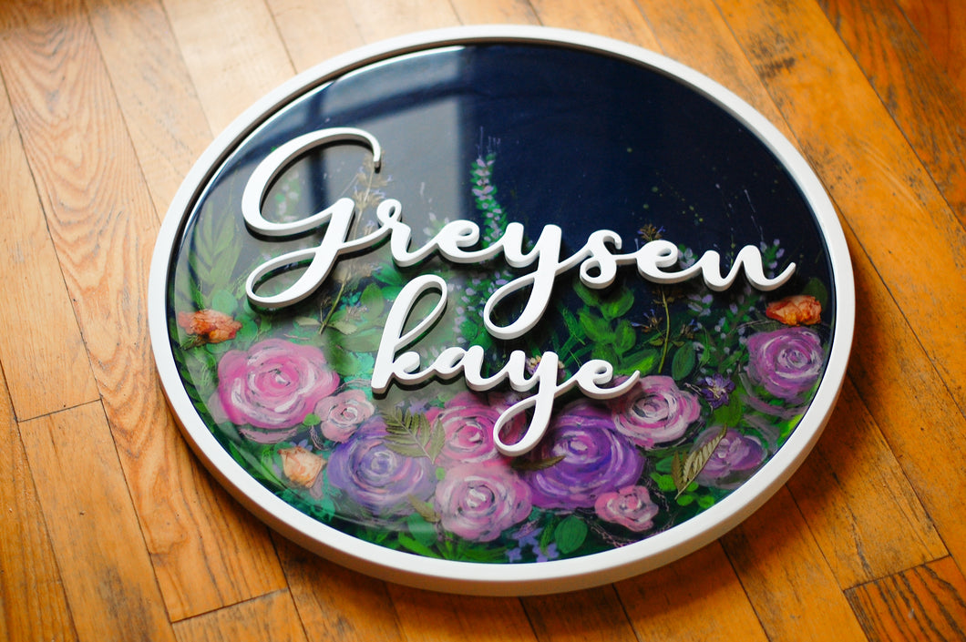 Greysen Kaye Nursery Sign