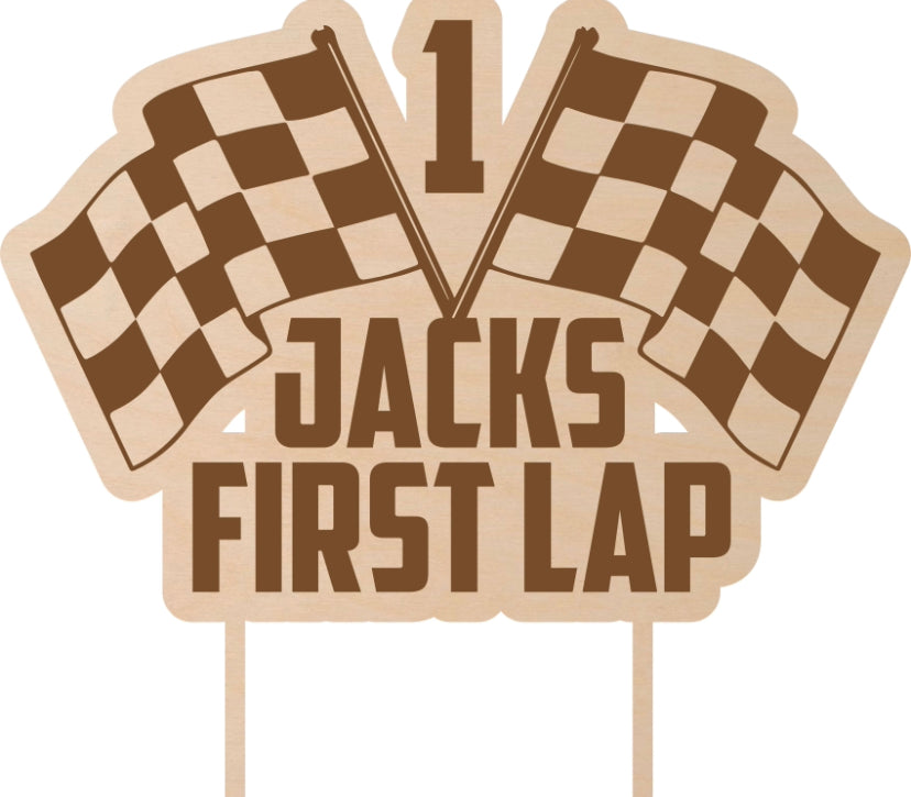 Jacks First Lap Cake Topper